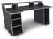 byLIVING Schreibtisch Matrix/Gaming-Tisch in Anthrazit mit Kanten in Weiß/Mit viel Stauraum und großer Tischplatte/Computer-Tisch/PC/Arbeits-Tisch/B 180, H 76, T 85 cm