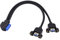 chenyang Cavo a 2 porte USB 3.0 femmina a scheda madre maschio a 20 pin per pannello frontale, montaggio a vite, 30 cm, angolo sinistro di 90 gradi