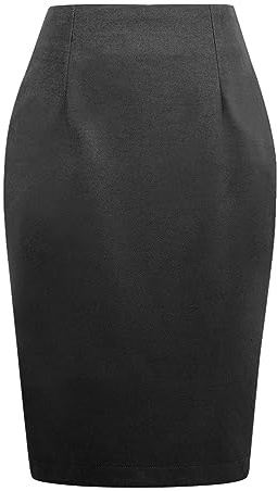 Kinghua Mini jupe crayon moulante taille haute en laine pour femme