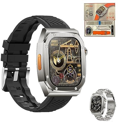 behound Smart Watch Z79 Max, Z79 Max Smart Watch, Smart Watch Z79 Max Ultra, Ip68 Waterproof Fitness Smartwatch, 2 Ultra HD Fitness Tracker with Heart Rate Blood Pressure Sleep Monitor (Black)