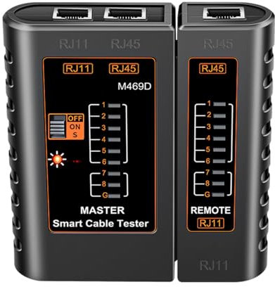 DollaTek Tester di Rete PC - Strumenti di Test per Cavi LAN e Ethernet con LCD