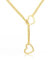 Vinuwu Choker Kette Damen für Frauen, Herz O-Ring Slip Punk Rock Gothic kubanische Kette Herz Einstellbare Y-Halskette Edelstahl Choker Necklace für Männer (Gold)
