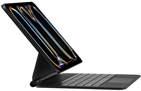 InUnion Magic Keyboard - Funda para iPad Pro de 11 pulgadas (M4) 2024, soporte magnético fácil de configurar con gran experiencia de escritura, trackpad integrado, respaldo de 3 brillos (negro)