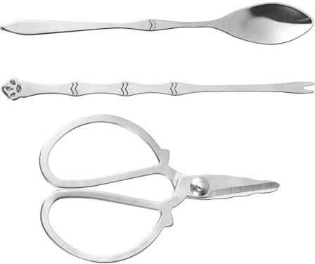 Mikinona 1satz Edelstahl Krabbenwerkzeug-Set Teiliges Meeresfrüchte-essbesteck Mit Schere Und Löffel Für Heim Und Restaurant Inklusive Praktischer Aufbewahrungstasche