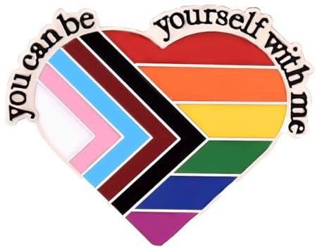 RAMGLYO Pride Pin Arc-en-ciel Broches Gay Pride Citations inspirantes Arc-en-ciel Broches (Rainbow)