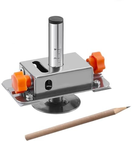 Anreißwerkzeug for die Holzbearbeitung, hochpräziser Edelstahl mit verstellbarem Knopf, tragbares Streichmaß for präzise Holz- und Wandpositionierung