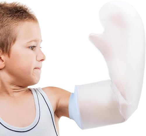 Fasola Gipsschutz Wasserdicht Arm Kinder für Duschen, Gips Tüte Arm Kind Wiederverwendbar, Duschschutz Kinder Gipsverband und Bandage Trocken Halten, XL