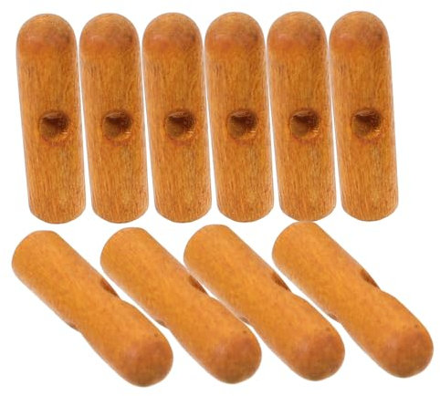 PRETYZOOM 1set Children's Umbrella Accessories Bead Kits Rain Umbrella Umbrellas for Rain Umbrella Bone Cover Umbrella Repair Tools Folding Umbrella Bead Umbrella Tip Caps Yellow Wooden 10pcs