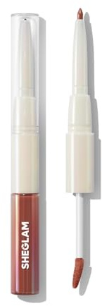 SHEGLAM 2-In-1 Lip Rules Liner & Gloss Pen Long Lasting Plumping Perfect Lip Combo Makeup Set-Golden Rule