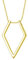 Niaspi Geometric Ring Holder Necklace for Women Girls Titanium Steel Open Rhombus Pendant Ring Keeper Pendnat Necklace Wedding Engagement Anniversary Jewelry Gifts(Gold)