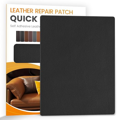 YAFLC kunstleder selbstklebend Schwarz, 21 x 28cm leder patch selbstklebend, kunstleder reparaturset für couch Autositz Sofa Möbel Leder Reparatur Jacken und Renovierung