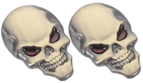 Abaodam 2 Stück Kühlerfiguren Mit Teufelsschädel Schild Für Autos Transformer Autoaufkleber Auto Logo Aufkleber Auto Embleme Metallaufkleber Transformers Autoaufkleber LKW Embleme