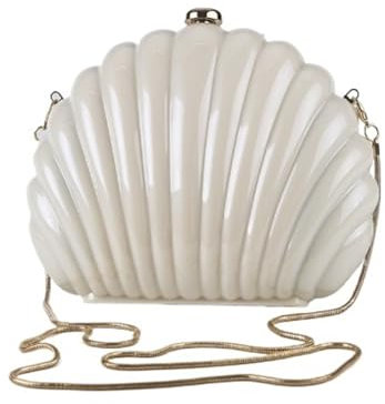 DKJAHSEK Lady Mini Shell Bag Luxus Designer Made Up & Telefon Tragetaschen Gelb Beige Beutel Süße Schulter Totes Für Hochzeit, Party(Beige)