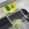 Kitchen Sink Strainer, Foldable Food Catcher, Mesh Waste Filter Rack with Detachable Tray, Corner Sink Drain Basket Hanging Dishcloth Holder with 50PCS Filter Mesh Bags (Yellow)