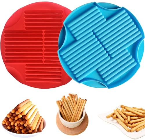 YXHZVON 2 Pezzi Muffa Lunga Biscotto, Stampo Rettangolari in Silicone per Biscotti, 30 Scomparti per Pane, Torta, Barretta di Cioccolato