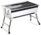 KRXSOBNV, Parrilla de Barbacoa, Parrilla de Acero Inoxidable for Exteriores, Parrilla de carbón portátil for Exteriores, Parrilla Plegable for Picnic, Barbacoa, Horno de Carbono, Estufa Charbroiler,P