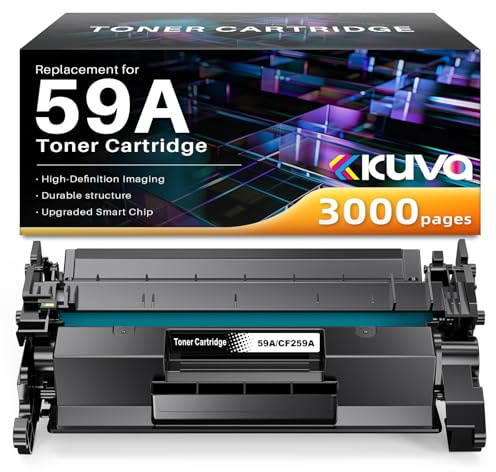 Kuva 59A CF259A mit Chip Kompatibel für HP 59A Toner Schwarz 59X CF259X für LaserJet Pro M404dn Toner MFP M428dw M428fdw M428fdn M404dw M404n M304a M406 M430 (Schwarz, 1er-Pack)