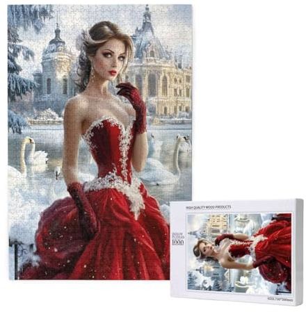 6000 Piece Jigsaw Puzzles for Adults Woman Jigsaw Comes with Packaging Box and Reference Pictures, Fun and Joyful Family Entertainment Games, Challenging Adult Puzzles Gifts Home Decor Snow M-1563