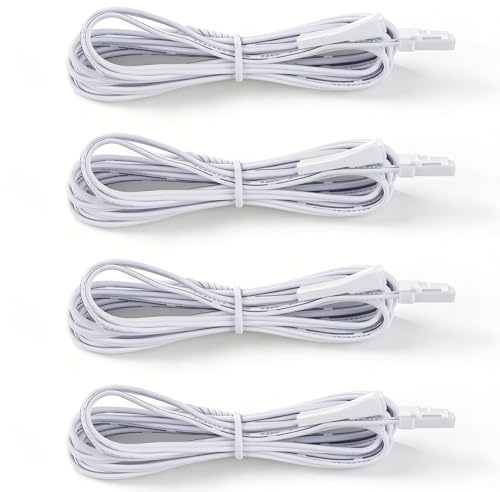 4 Stück Flexible Verlängerungskabel für LED-Beleuchtung mit Mini-Stecker 2M, 2-Polig, LED Kabel Anschlusskabel für Schrankbeleuchtung Küchenleuchte Aufbauleuchte