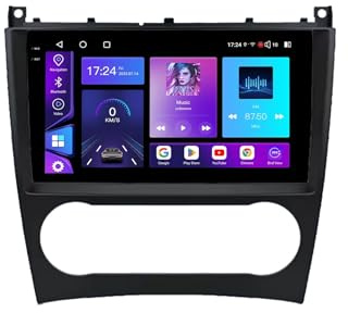 Touchscreen para Benz C-Class W203 W209 2004-2011 Android 15 9 Pulgada Coches Navegación Cooling Fan SWC para, 8 Core 6G+128G