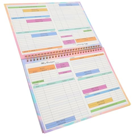 GATHINESS Haushaltsbuch B5 Finanz Tracker aus Papier mit Einkommen und Ausgabenaufzeichnung für Persönliches Bargeldbudget und Ausgabenverfolgung Unterwegs und Hause
