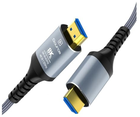 48Gbps Fiber Optic HDMI 2.1 Cable, 8K@60Hz 4K@120Hz, Dynamic HDR EARC HDCP 2.3, Compatible With Smart TVs, Gaming Consoles, Blu-ray Players(100m)