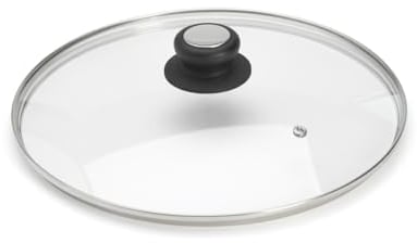 DE BUYER -4112.28 -couvercle verre bouton bak./inox ø 28cm, Ecru