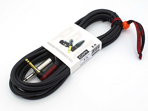 X-LEAD IC26PN060BK Serie PLATINUM, cable de instrumento de muy calidad para guitarra, bajo y teclados - Jack/Jack - Conectores NEUTRIK originales - (6 m, negro) - MADE IN ITALY by INCO