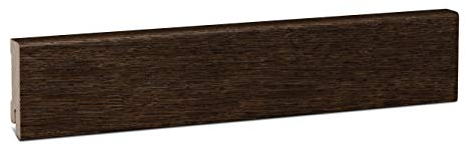 KGM Sockelleiste Modern – Furnierte Massivholz-Sockelleiste in Räuchereiche dunkel – Maße: 2400 x 16 x 58 mm – 1 Stück