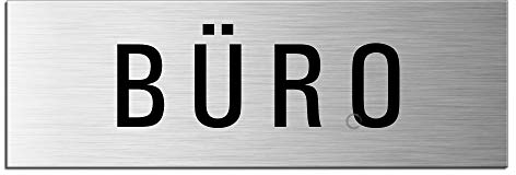 Schild Büro XL Türschild 240 x 80 mm Aluminium selbstklebend Nr.25211-S