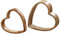 Boltze Deko-Herz 2er Set Mangoholz. rustikal. 28cm braun