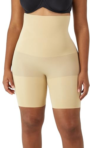 Maidenform Women's Slim Waisters Hi Waist Thing Thigh Slimmer, Beige (Latte Lift), Size 10 (Manufacturer Size: Small)