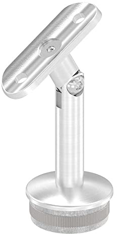 Handlaufstütze flexibel, verschraubt, zur Montage eines ø 42,4mm Handlauf auf einen ø 42,4mm Pfosten, zum Einschlagen