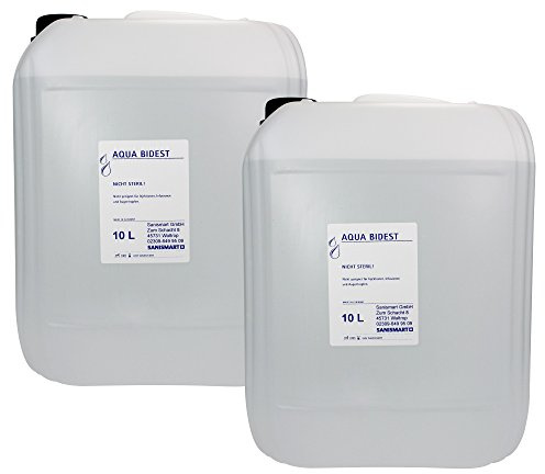 2 x Aqua Bidest Laborwasser besonders rein 10 L