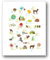 Nature Themed English Alphabet Wall Art Print, 18 x 24 Inches, Nursery Decor, Kid's Wall Art Print, Kid's Room Decor, Gender Neutral Nursery Decor, Animal ABC Poster, Baby Room Decor, Playroom Decor