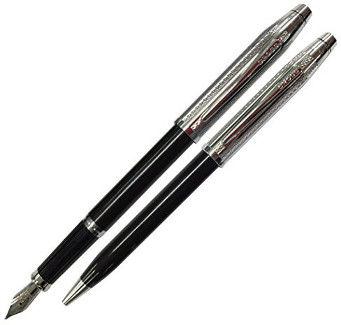 Cross Century II Chrome/Black Lacquer Set