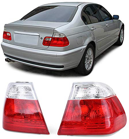 Rot Weisse Rückleuchten passt für 3er BMW E46 Limousine 98-01
