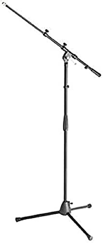 Adam Hall Stands S 6 B - Mikrofonständer mit Schwenkarm, Höhenverstellung bis zu 1,6 m, schwarz