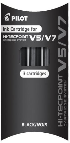 Pilot V5/v7 Cartridge - Black (Pack of 3)