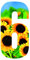 WHL Pack of 3 Wheelie Bin House Numbers - Sunflower Number 6