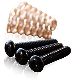 3 x VANSON Black Screws & Springs for Wilkinson and Import Telecaster Type Bridge Pickups M4 (Black)