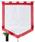 SIMPVALE 1 Stück Raffrollo Vorhang mit Quastendekoration, Höhenverstellbar Transparenter Voile Vorhänge, Modern Gardinen für Schlafzimmer Badezimmer Küche, Rot, 120x140cm