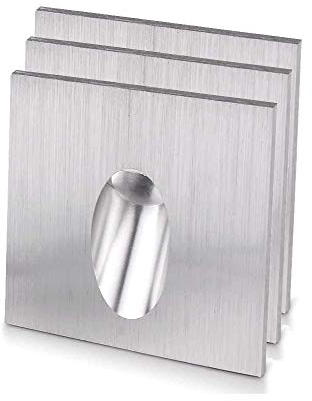 ALLOMN LED Wandeinbauleuchte, Wandlampen Schritt Licht Quadratisch Einbauleuchte LED Stufen Treppe Veranda Weg Licht 1W Kellerlampe AC 100-245V (Kaltweiß, 3 PCS)