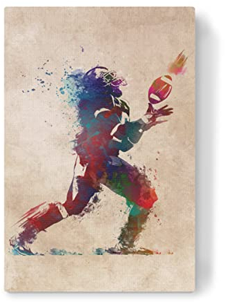 artboxONE Leinwand 30x20 cm Sport American Football Player Art von Justyna Jaszke