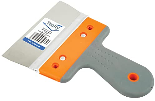 Toolty Stainless Steel Taping Knife, Flexible Wall Putty Knife, Drywall Scraper, Finishing Coat Spatula - 150mm (5.91) - Aluminum - DIY - TLTY-2014