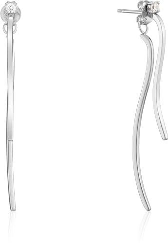 Ania Haie Damen-Ohrhänger Curve Drop Bar Ear Jackets 925er Silber One Size 87994571