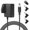 Newding DC 12V 2A Power Adapter for LED Strip Lights, Router, Laptop, CCTV Camera, Yamaha Keyboard, 2000mA, 1000mA, 24W Charger UK Plug with 5 Connectors