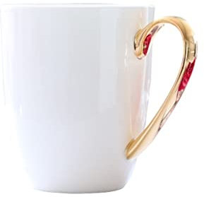 KUYWLMKMZZ Travel Mug 11.8oz Ceramic Mug Large Capacity Mug Household Coffee Cup Suitable for Wedding Gifts Home Office White Tea Mug (Color : B)