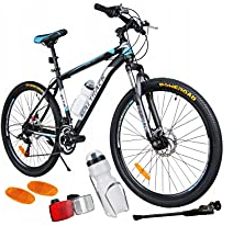 BDW Mountainbike 18 Gang Schaltung, Scheibenbremse 26 Zoll Reifen | 18 Zoll Rahmen MTB | Additive ! (Blau)