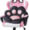 Ditucu Katzenpfoten-Kissen, bequemes Kawaii-Stuhlkissen, 79.8x79.8 cm, Bärenpfote, faules Sofa, Büro, Bodenkissen, niedliches Plüsch, Sitzkissen für Gaming-Stuhl für Schlafzimmer, Dekoration, Schwarz